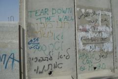Tear Down the Wall in English, Hebrew, and Arabic